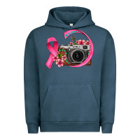 Pigment Midnight Navy floral cancer ribbon vintage camera Urban Hoodie - FaDigitalArtStudio