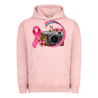 Pigment Salmon floral cancer ribbon vintage camera Urban Hoodie - FaDigitalArtStudio