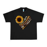 Black western sunflower leopard cowhide heart Urban Heavy Tee - Jasminsmagicworld