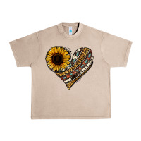 French Oak western sunflower leopard cowhide heart Urban Heavy Tee - Jasminsmagicworld