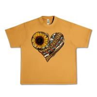 Peanut Butter western sunflower leopard cowhide heart Urban Heavy Tee - Jasminsmagicworld