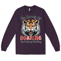 Plum the heavens are roaring tiger Long Sleeve Tee - MaliasSmallBusiness