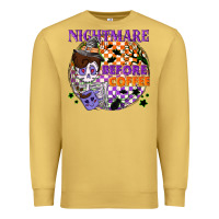 Antique Gold Nightmare before the coffee halloween Premium Sweatshirt - NancyCooperArtShop