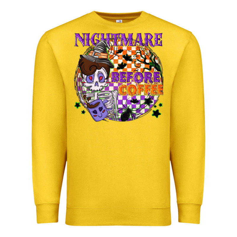 Nightmare Before The Coffee Halloween Premium Sweatshirt by NancyCooperArtShop | Teevron