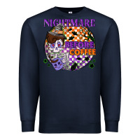 Navy Nightmare before the coffee halloween Premium Sweatshirt - NancyCooperArtShop