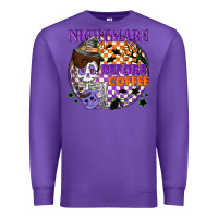 Purple Nightmare before the coffee halloween Premium Sweatshirt - NancyCooperArtShop