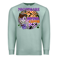 Seafoam Nightmare before the coffee halloween Premium Sweatshirt - NancyCooperArtShop