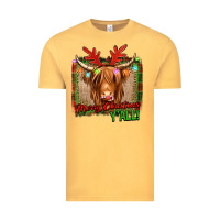 Vintage Mustard merry christmas y'all highland cow Vintage Tee - Jasminsmagicworld