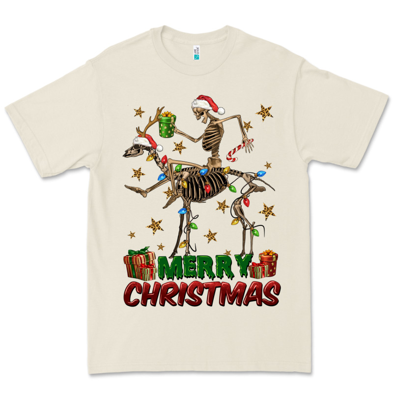 Merry Christmas Deer Skeleton Premium Tee by FaDigitalArtStudio | Teevron