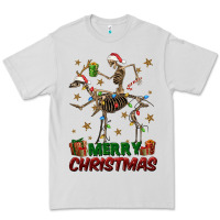 Dove Grey merry christmas deer skeleton Premium Tee - FaDigitalArtStudio