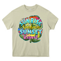 Mossy sunrise sunburn sunset repeat Heavy Core Tee - BarkalooDesign