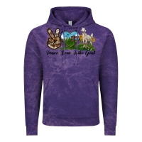 Cloud Purple Peace Love Kiko Goat Vintage Hoodie - LillyAllenDesigns