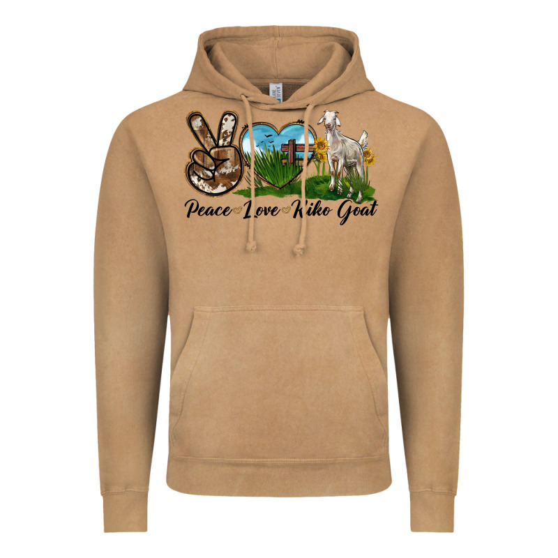 Peace Love Kiko Goat Vintage Hoodie by LillyAllenDesigns | Teevron