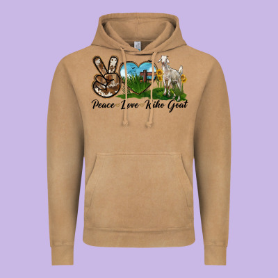 Peace Love Kiko Goat Vintage Hoodie Designed By Lillyallendesigns