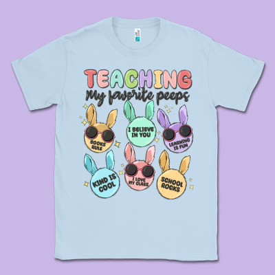 Teahing My Favorite Peeps Classic Tee Designed By Maliassmallbusiness