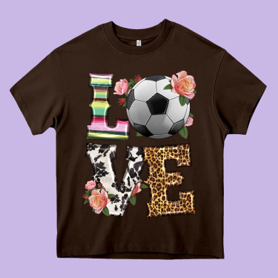 Western Love Soccer Heavy Core Tee Designed By Hra Design Shop