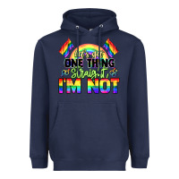 Navy Let's get one thing straight i'm not Pride LGBTQ+ Heavyweight Hoodie - NancyCooperArtShop