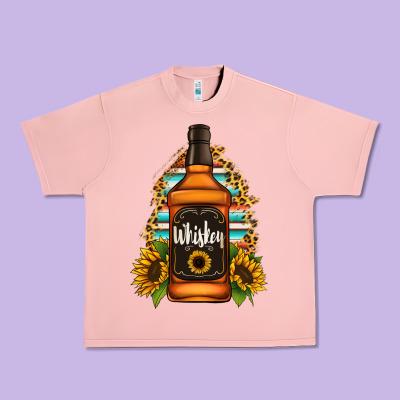 Whiskey Bottle Urban Heavy Tee Designed By Jasminsmagicworld