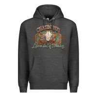Charcoal Heather Chasin you like a shot of whiskey bull skull Premium Hoodie - HowdyJamesFarm