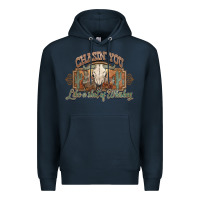Navy Chasin you like a shot of whiskey bull skull Premium Hoodie - HowdyJamesFarm