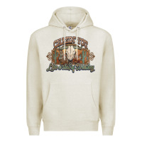 Oatmeal Heather Chasin you like a shot of whiskey bull skull Premium Hoodie - HowdyJamesFarm