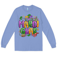 Colony Blue mardi gras Long Sleeve Tee - MaliasSmallBusiness