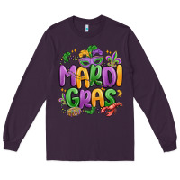 Plum mardi gras Long Sleeve Tee - MaliasSmallBusiness