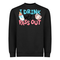 Black i drink until i pass out baby Heavyweight Sweatshirt - MaliasSmallBusiness