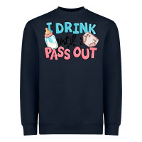 Navy i drink until i pass out baby Heavyweight Sweatshirt - MaliasSmallBusiness