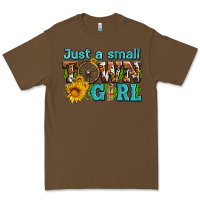 Cacao just a small town girl with sunflowers and money Premium Tee - AdoDesignShop