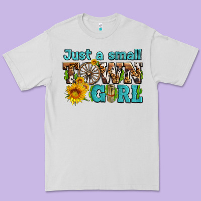 Just A Small Town Girl With Sunflowers And Money Premium Tee Designed By Adodesignshop