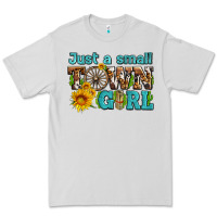 Dove Grey just a small town girl with sunflowers and money Premium Tee - AdoDesignShop