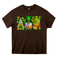 Chocolate Brown St. Patrick's Day gnomies Heavy Core Tee - Neo Western