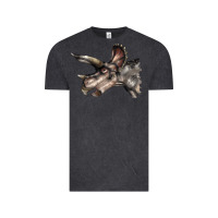 Vintage Black Triceratops Horridus Face Vintage Tee - LillyAllenDesigns