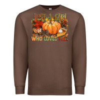 Chestnut Just a girl who loves Fall Premium Sweatshirt - NancyCooperArtShop