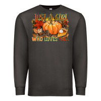 Smoke Just a girl who loves Fall Premium Sweatshirt - NancyCooperArtShop