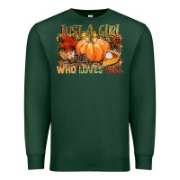 Sports Green Just a girl who loves Fall Premium Sweatshirt - NancyCooperArtShop