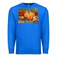 True Royal Just a girl who loves Fall Premium Sweatshirt - NancyCooperArtShop