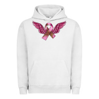 Pigment Lunar Rock Breast Cancer ribbon with angel wings Urban Hoodie - FaDigitalArtStudio