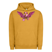 Pigment Peanut Butter Breast Cancer ribbon with angel wings Urban Hoodie - FaDigitalArtStudio