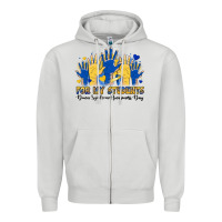 Dove Grey for my students down syndrome awareness day Zipper Hoodie - Artiststas