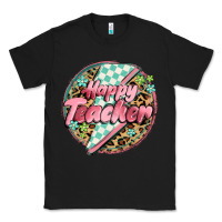 Black happy teacher lighting bolt Classic Tee - MaliasSmallBusiness