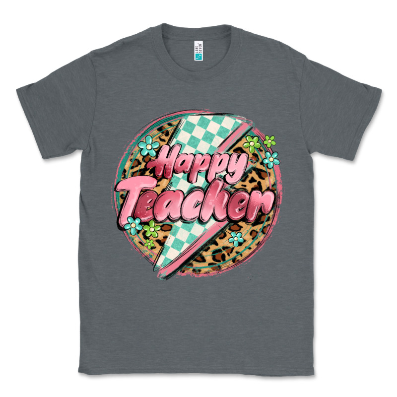 Happy Teacher Lighting Bolt Classic Tee by MaliasSmallBusiness | Teevron