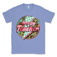 Colony Blue happy teacher lighting bolt Classic Tee - MaliasSmallBusiness