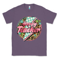 Lavender happy teacher lighting bolt Classic Tee - MaliasSmallBusiness