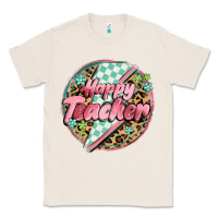 Natural happy teacher lighting bolt Classic Tee - MaliasSmallBusiness