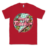 Red happy teacher lighting bolt Classic Tee - MaliasSmallBusiness