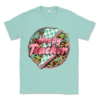 Seafoam happy teacher lighting bolt Classic Tee - MaliasSmallBusiness