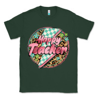 Sports Green happy teacher lighting bolt Classic Tee - MaliasSmallBusiness