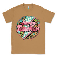Toasted Coconut happy teacher lighting bolt Classic Tee - MaliasSmallBusiness